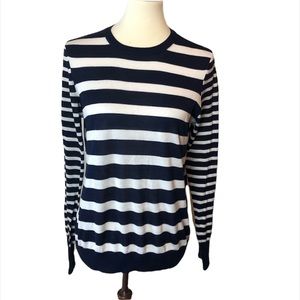 Element Silk Navy Striped Sweater